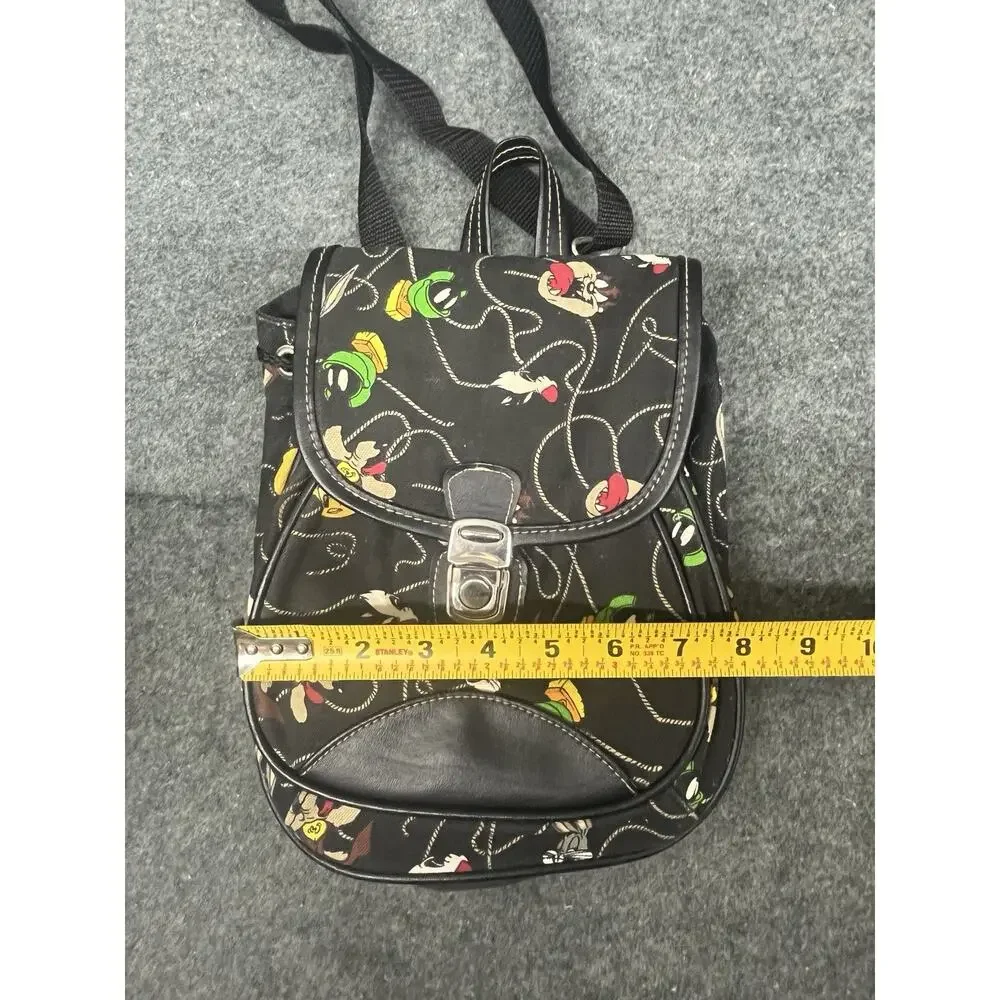 Vtg 90s Looney Tunes Mini Backpack Crossbody Bag Bugs Bunny Taz Tweety Sylvester